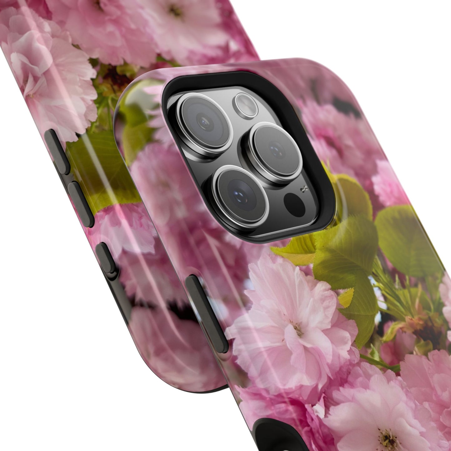 Cherry Blossoms Magnetic Floral Phone Cases, Impact-Resistant Phone Covers, Pink Cherry Blossom Cases, Unique Tech Accessories, Cute Gift for Her