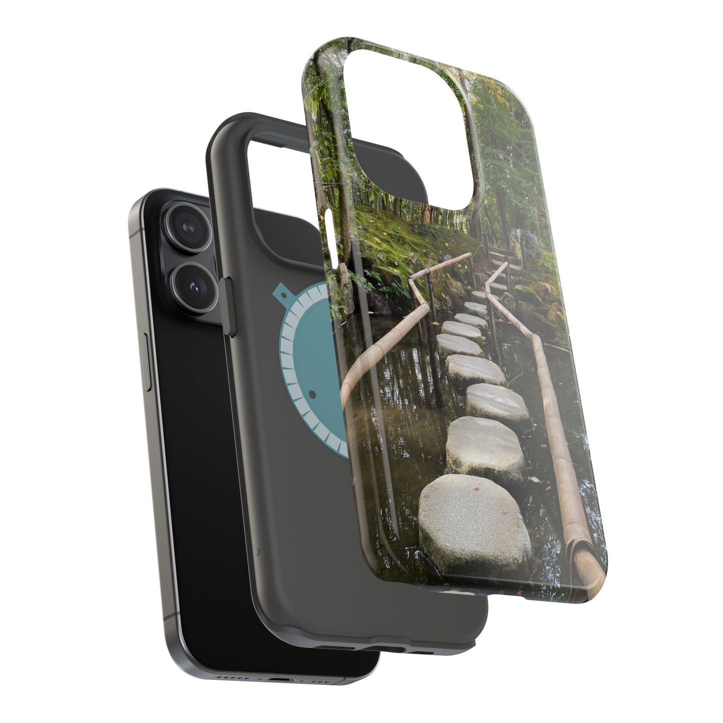 Nanzen-Ji Kyoto Stone Stepping Stones Impact-Resistant Phone Cases with Nature Design, Eco-Friendly Gift, Travel Accessories, Hiking Gear, Unique Phone Cover