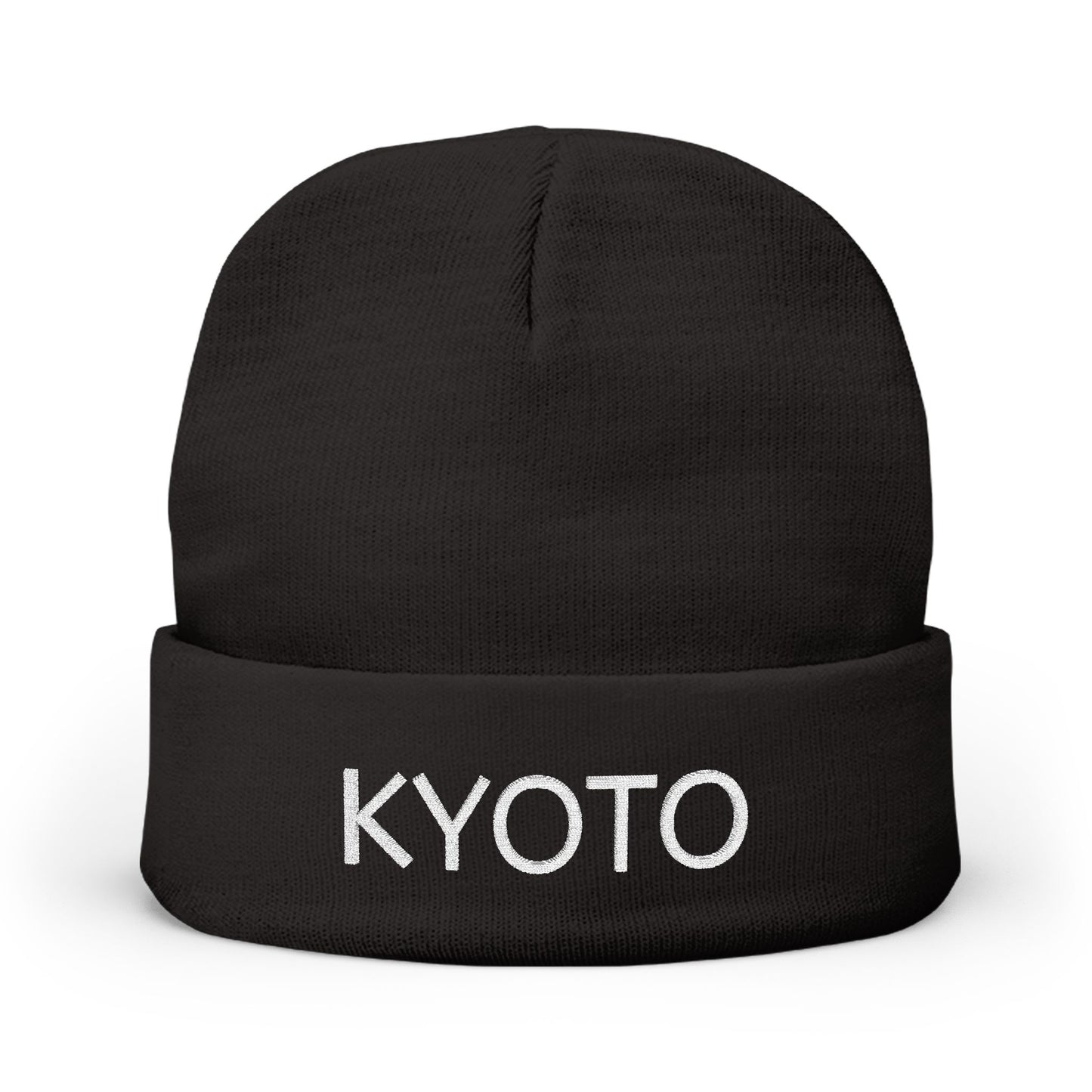 Stylish KYOTO Embroidered Knit Beanie | Winter Accessory | Perfect Gift for Adventurers | Fashionable Kyoto Cap | Cozy Cold Weather Hat