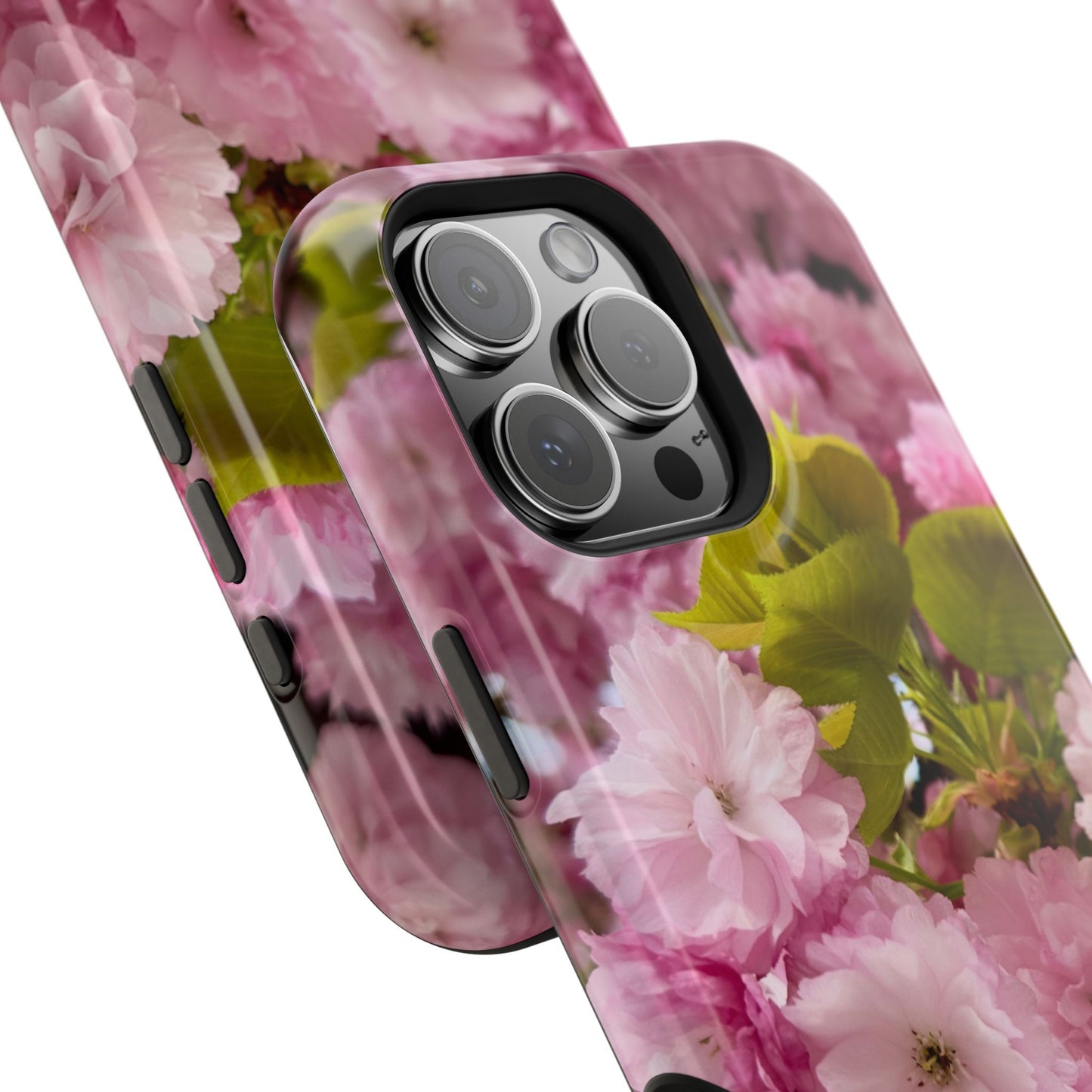 Cherry Blossoms Magnetic Floral Phone Cases, Impact-Resistant Phone Covers, Pink Cherry Blossom Cases, Unique Tech Accessories, Cute Gift for Her