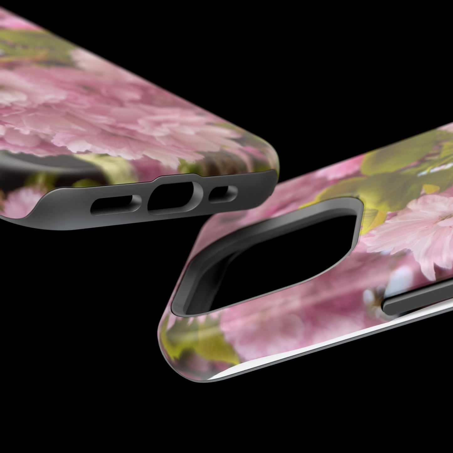 Cherry Blossoms Magnetic Floral Phone Cases, Impact-Resistant Phone Covers, Pink Cherry Blossom Cases, Unique Tech Accessories, Cute Gift for Her