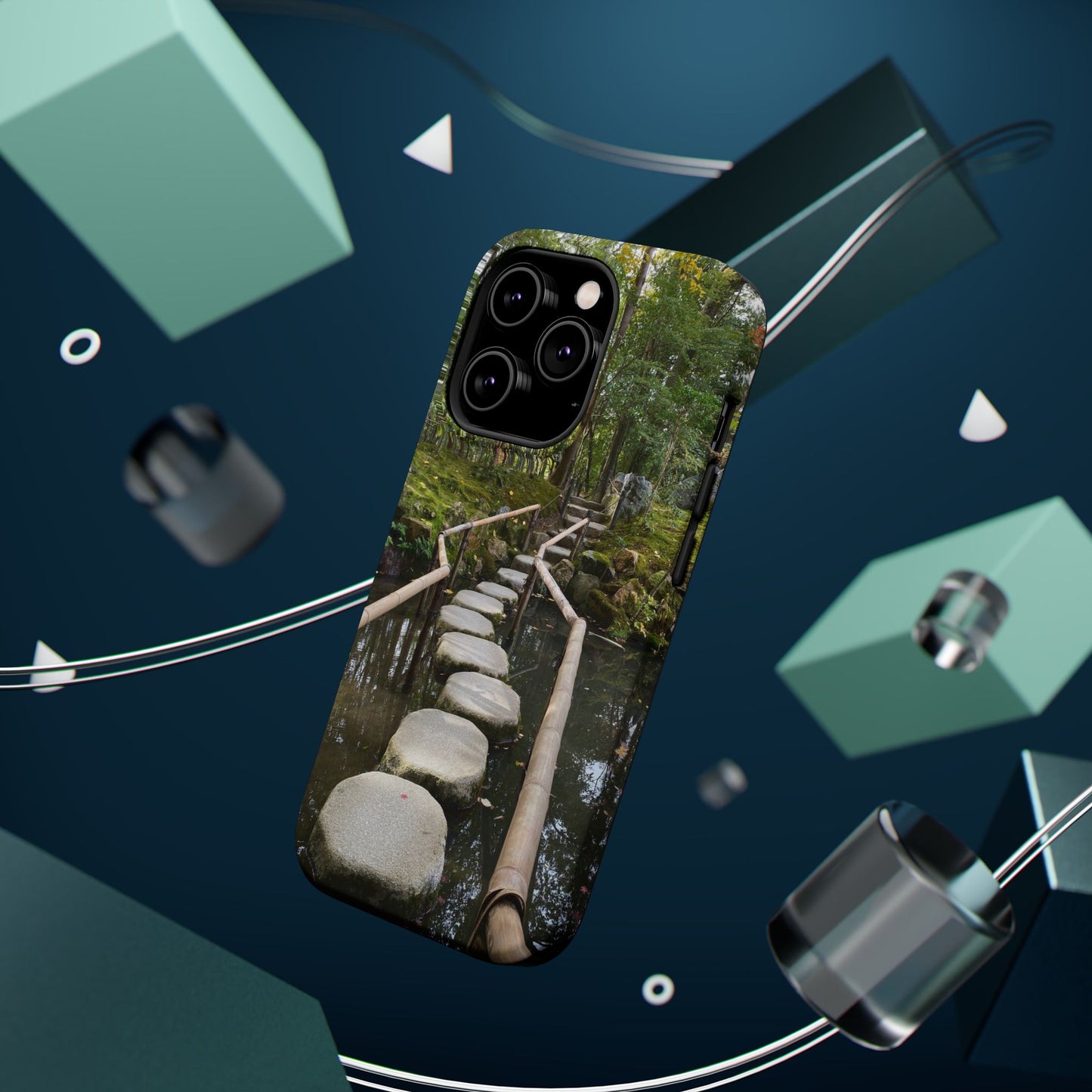 Nanzen-Ji Kyoto Stone Stepping Stones Impact-Resistant Phone Cases with Nature Design, Eco-Friendly Gift, Travel Accessories, Hiking Gear, Unique Phone Cover