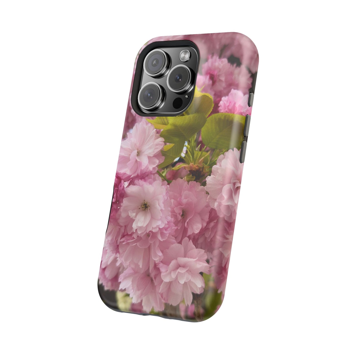 Cherry Blossoms Magnetic Floral Phone Cases, Impact-Resistant Phone Covers, Pink Cherry Blossom Cases, Unique Tech Accessories, Cute Gift for Her