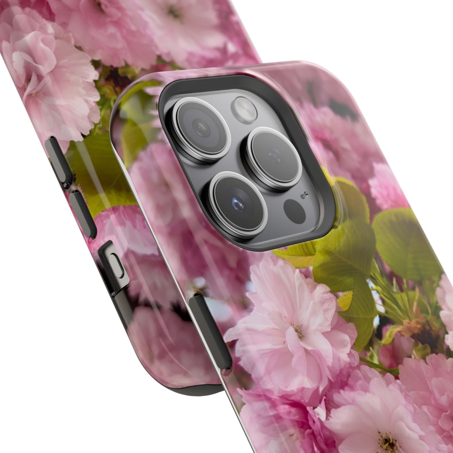 Cherry Blossoms Magnetic Floral Phone Cases, Impact-Resistant Phone Covers, Pink Cherry Blossom Cases, Unique Tech Accessories, Cute Gift for Her