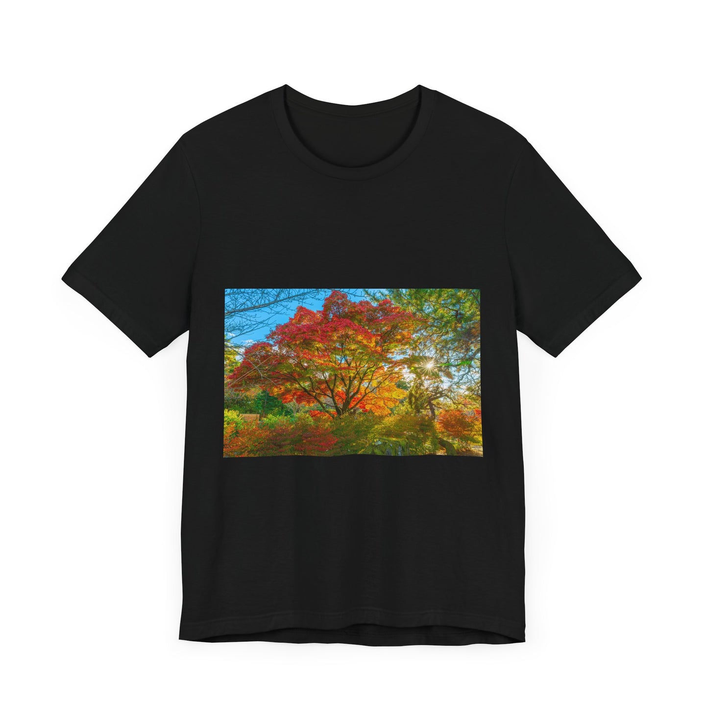 Kyoto Autumn Tree Unisex Short Sleeve Tee - Nature Inspired Fall Shirt