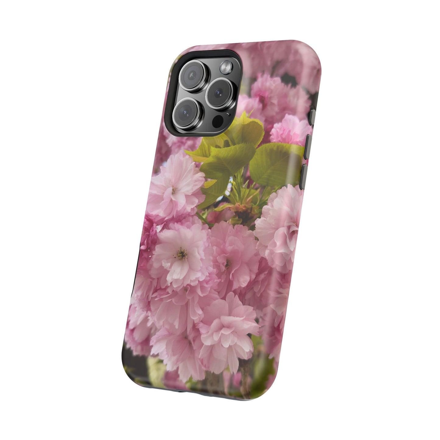 Cherry Blossoms Magnetic Floral Phone Cases, Impact-Resistant Phone Covers, Pink Cherry Blossom Cases, Unique Tech Accessories, Cute Gift for Her
