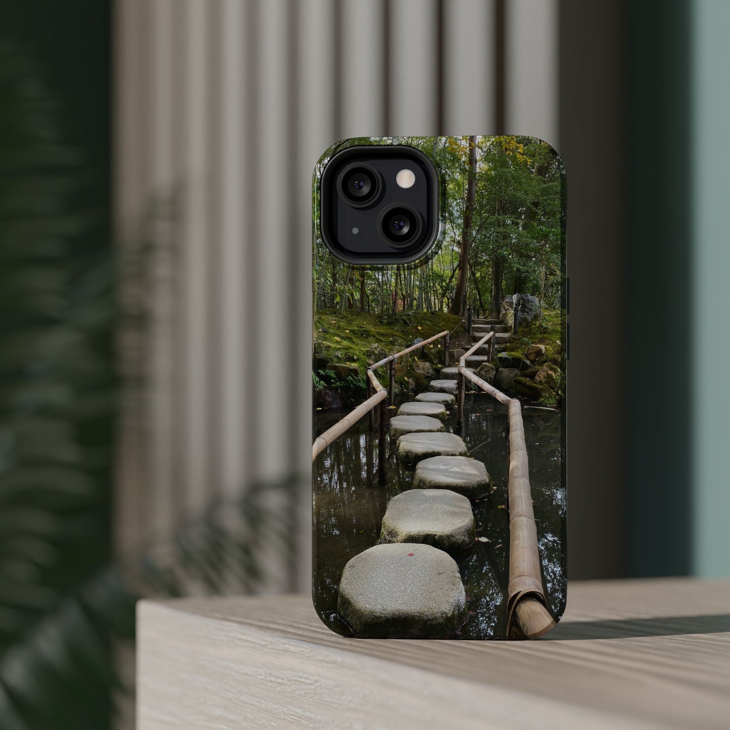 Nanzen-Ji Kyoto Stone Stepping Stones Impact-Resistant Phone Cases with Nature Design, Eco-Friendly Gift, Travel Accessories, Hiking Gear, Unique Phone Cover