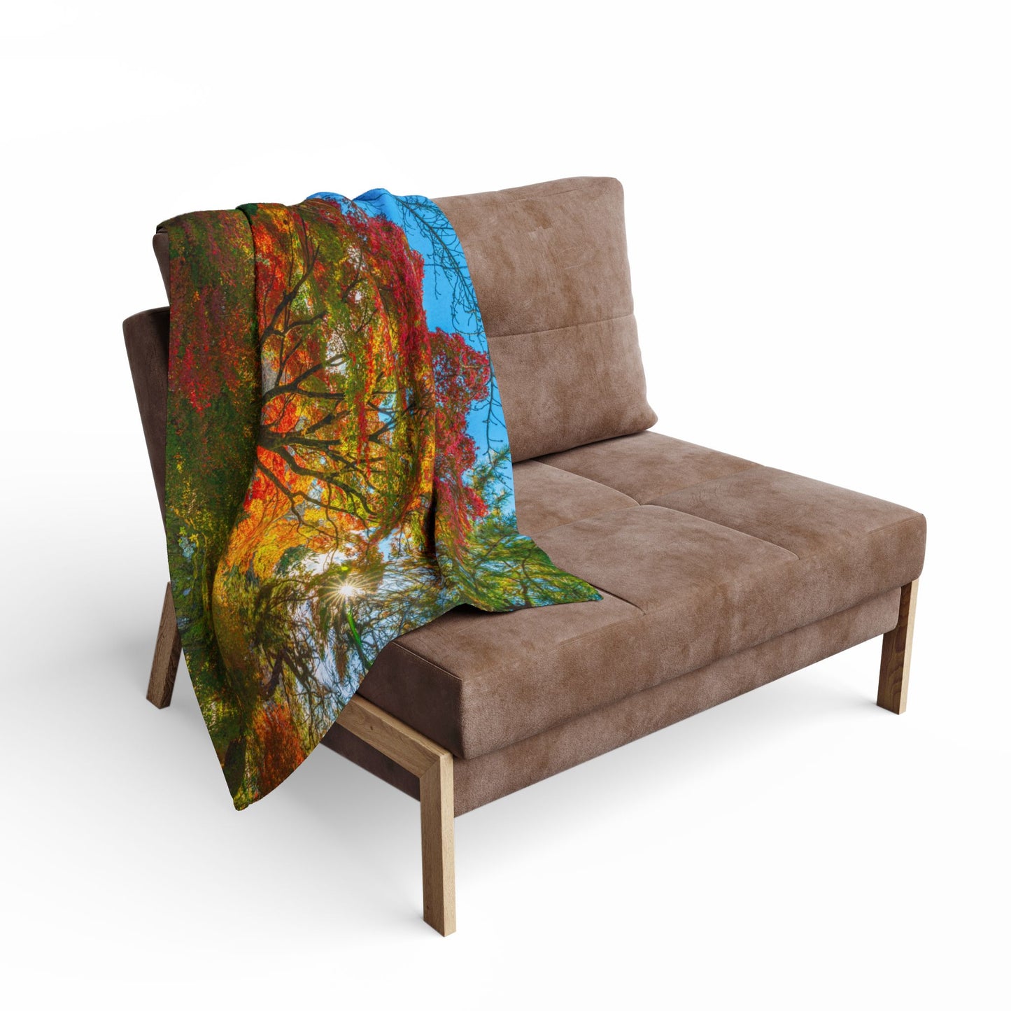 Fleece Blanket - Eastern Kyoto Peak Fall Vibrant Colors