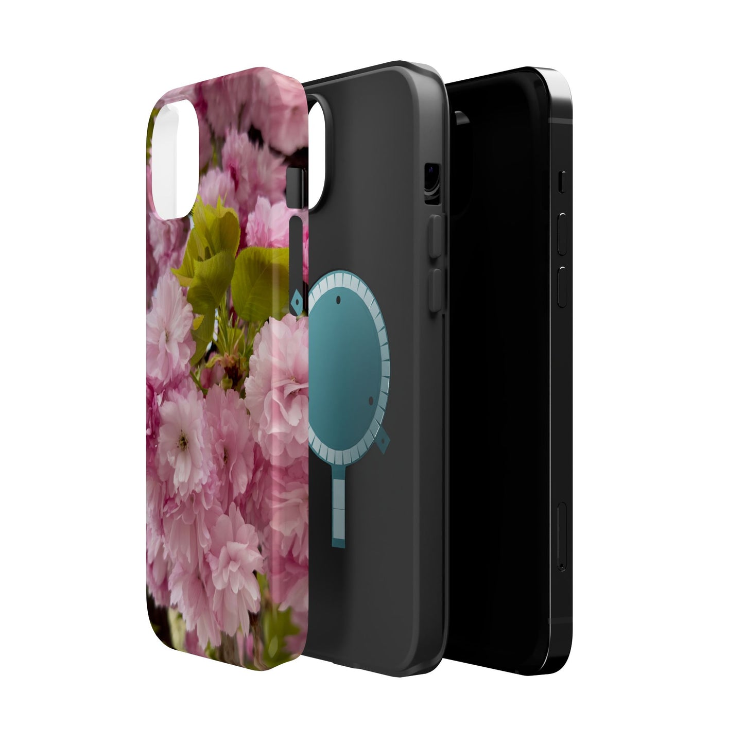 Cherry Blossoms Magnetic Floral Phone Cases, Impact-Resistant Phone Covers, Pink Cherry Blossom Cases, Unique Tech Accessories, Cute Gift for Her