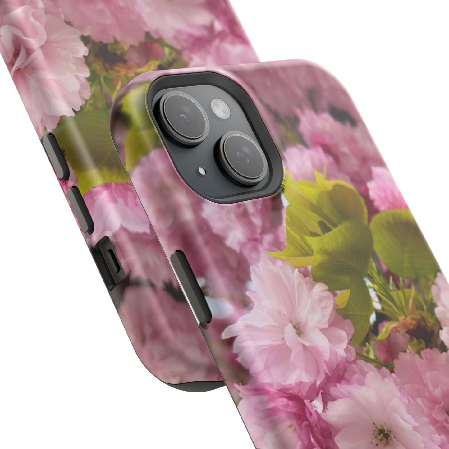 Cherry Blossoms Magnetic Floral Phone Cases, Impact-Resistant Phone Covers, Pink Cherry Blossom Cases, Unique Tech Accessories, Cute Gift for Her