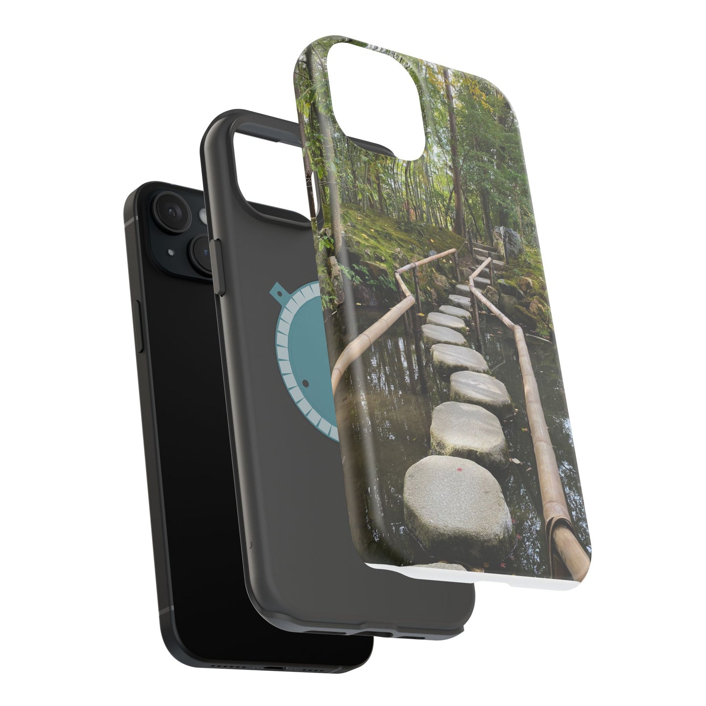 Nanzen-Ji Kyoto Stone Stepping Stones Impact-Resistant Phone Cases with Nature Design, Eco-Friendly Gift, Travel Accessories, Hiking Gear, Unique Phone Cover