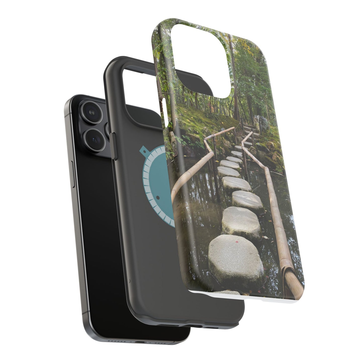 Nanzen-Ji Kyoto Stone Stepping Stones Impact-Resistant Phone Cases with Nature Design, Eco-Friendly Gift, Travel Accessories, Hiking Gear, Unique Phone Cover