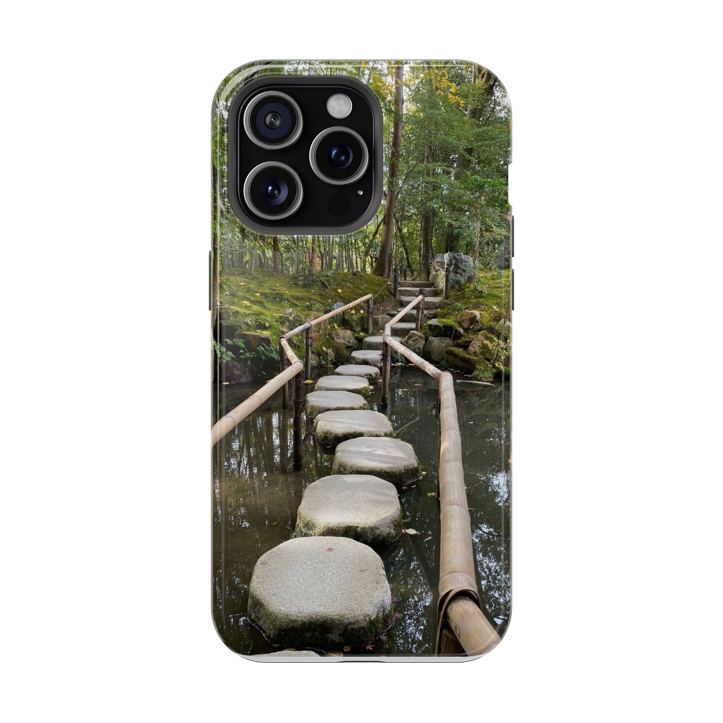 Nanzen-Ji Kyoto Stone Stepping Stones Impact-Resistant Phone Cases with Nature Design, Eco-Friendly Gift, Travel Accessories, Hiking Gear, Unique Phone Cover