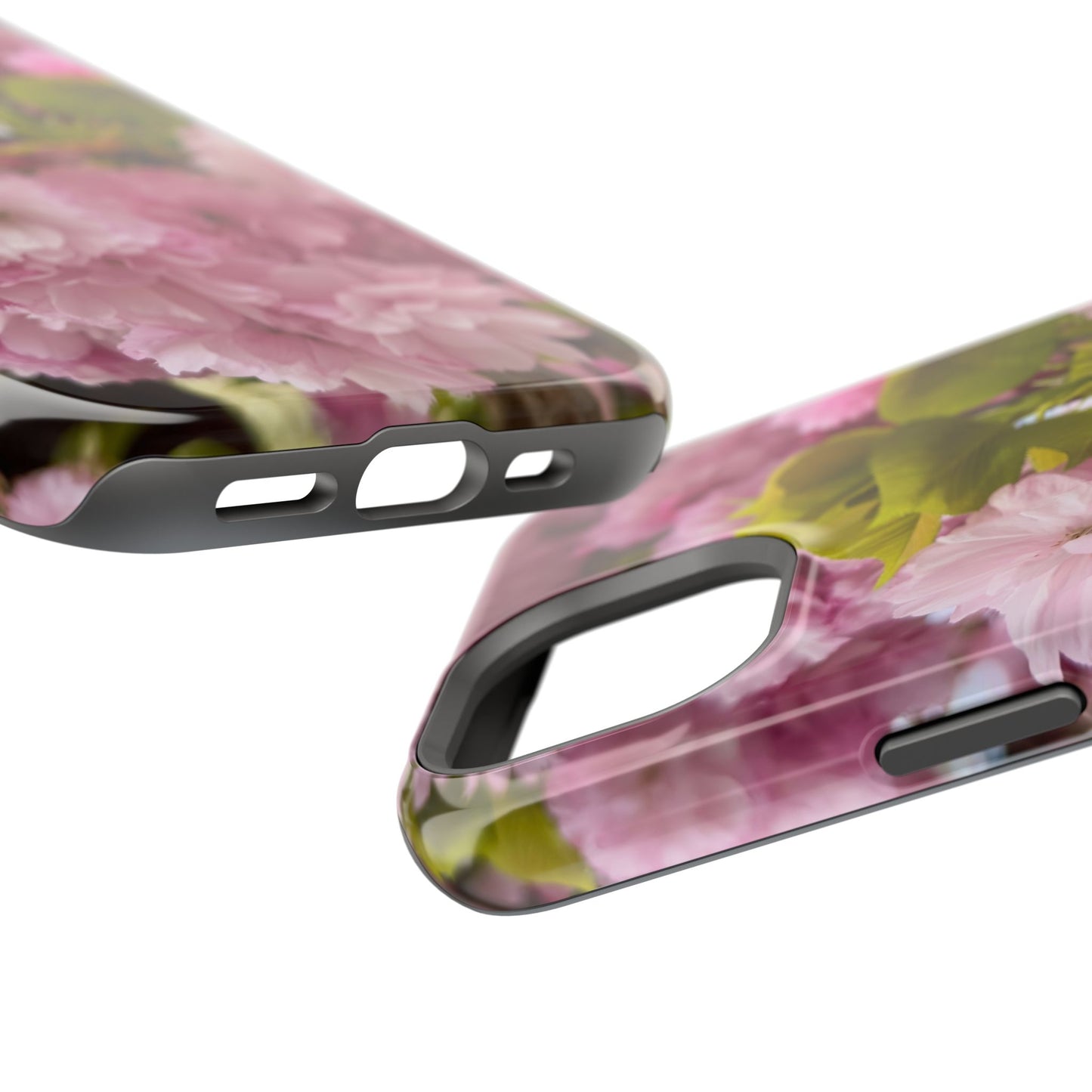 Cherry Blossoms Magnetic Floral Phone Cases, Impact-Resistant Phone Covers, Pink Cherry Blossom Cases, Unique Tech Accessories, Cute Gift for Her