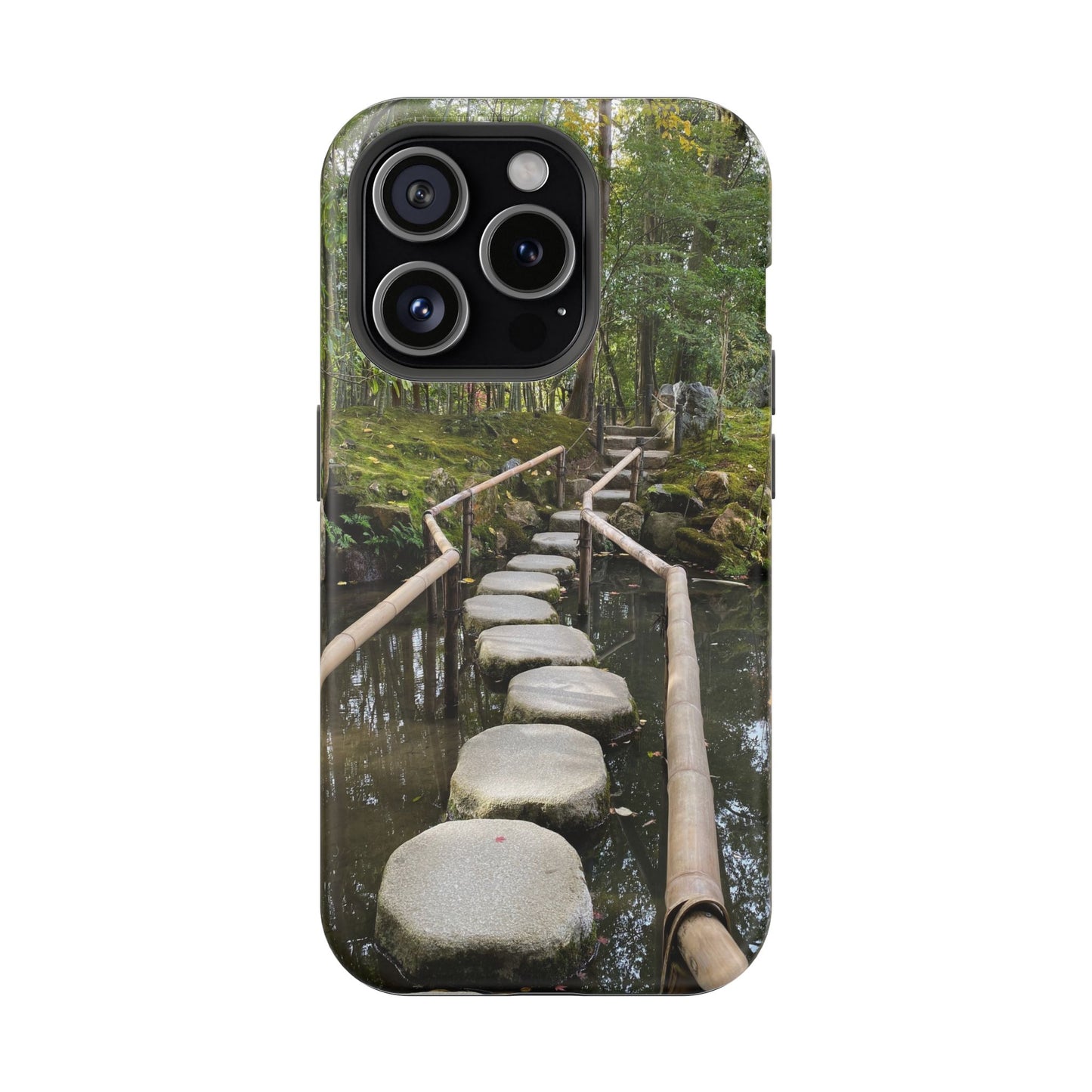 Nanzen-Ji Kyoto Stone Stepping Stones Impact-Resistant Phone Cases with Nature Design, Eco-Friendly Gift, Travel Accessories, Hiking Gear, Unique Phone Cover