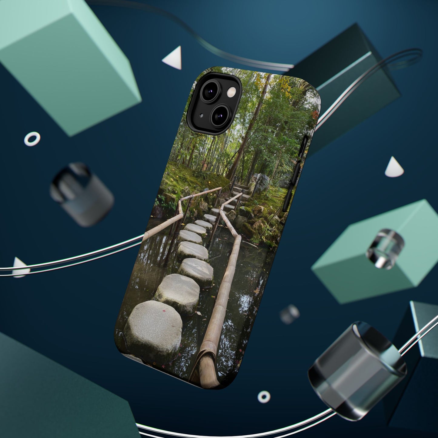 Nanzen-Ji Kyoto Stone Stepping Stones Impact-Resistant Phone Cases with Nature Design, Eco-Friendly Gift, Travel Accessories, Hiking Gear, Unique Phone Cover