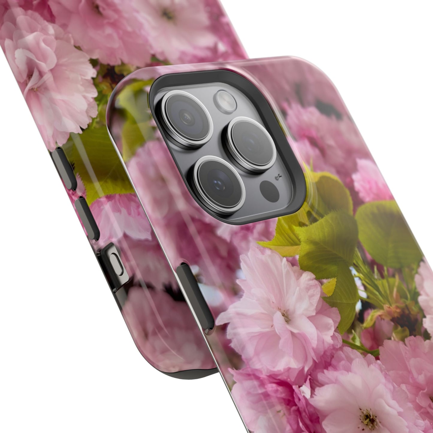 Cherry Blossoms Magnetic Floral Phone Cases, Impact-Resistant Phone Covers, Pink Cherry Blossom Cases, Unique Tech Accessories, Cute Gift for Her