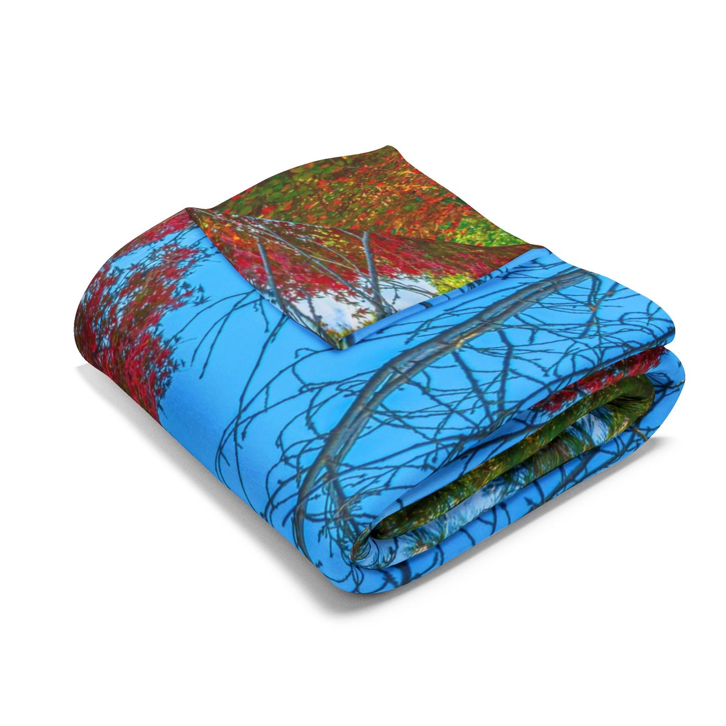 Fleece Blanket - Eastern Kyoto Peak Fall Vibrant Colors