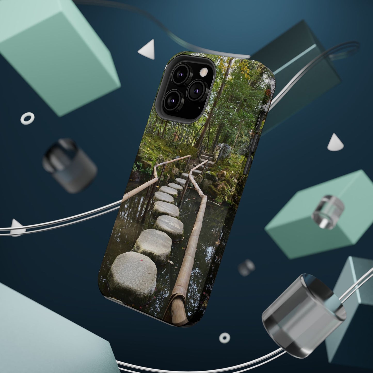 Nanzen-Ji Kyoto Stone Stepping Stones Impact-Resistant Phone Cases with Nature Design, Eco-Friendly Gift, Travel Accessories, Hiking Gear, Unique Phone Cover