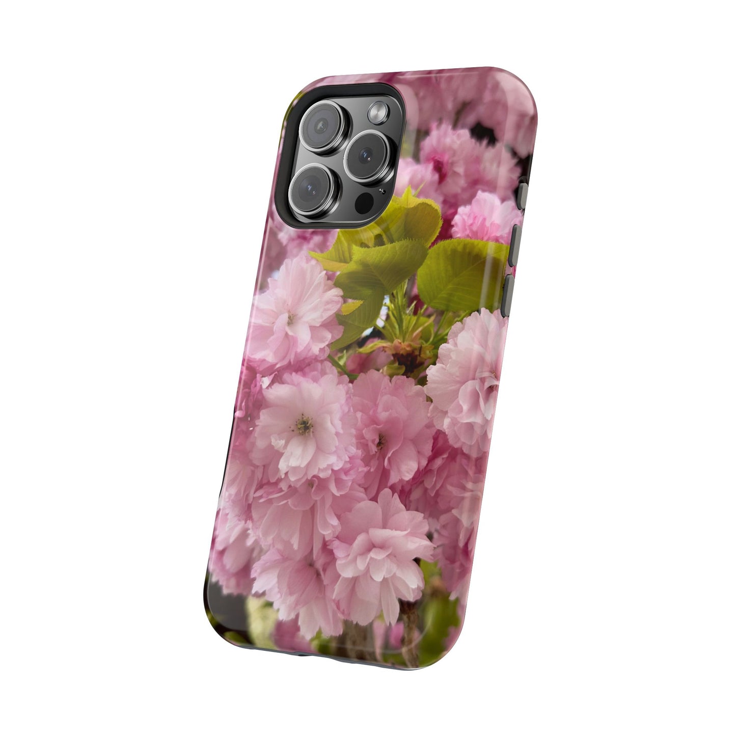 Cherry Blossoms Magnetic Floral Phone Cases, Impact-Resistant Phone Covers, Pink Cherry Blossom Cases, Unique Tech Accessories, Cute Gift for Her