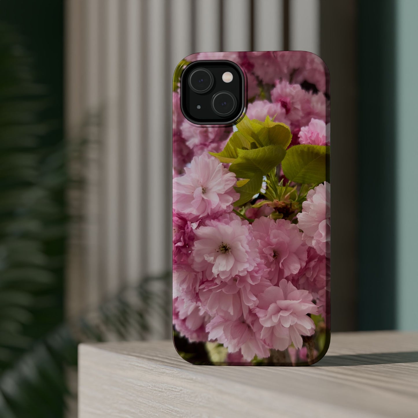 Cherry Blossoms Magnetic Floral Phone Cases, Impact-Resistant Phone Covers, Pink Cherry Blossom Cases, Unique Tech Accessories, Cute Gift for Her