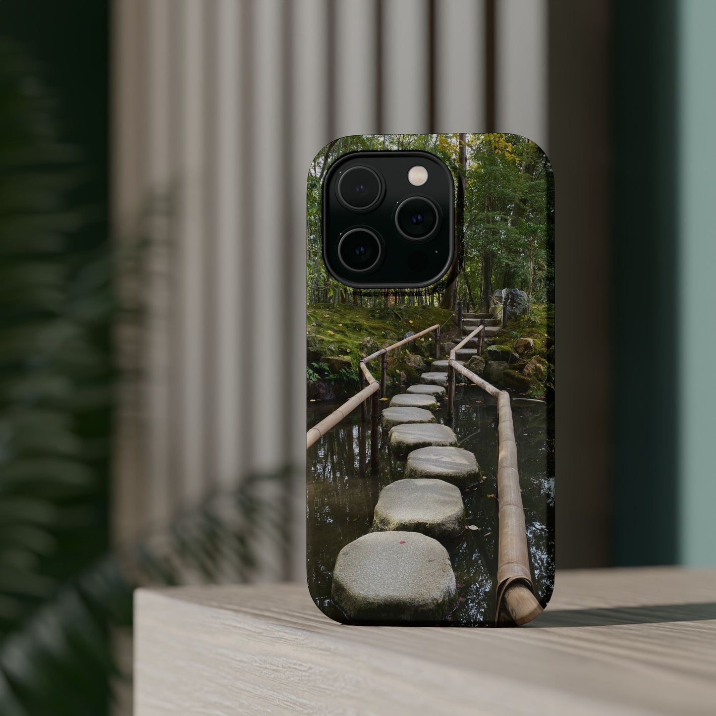 Nanzen-Ji Kyoto Stone Stepping Stones Impact-Resistant Phone Cases with Nature Design, Eco-Friendly Gift, Travel Accessories, Hiking Gear, Unique Phone Cover