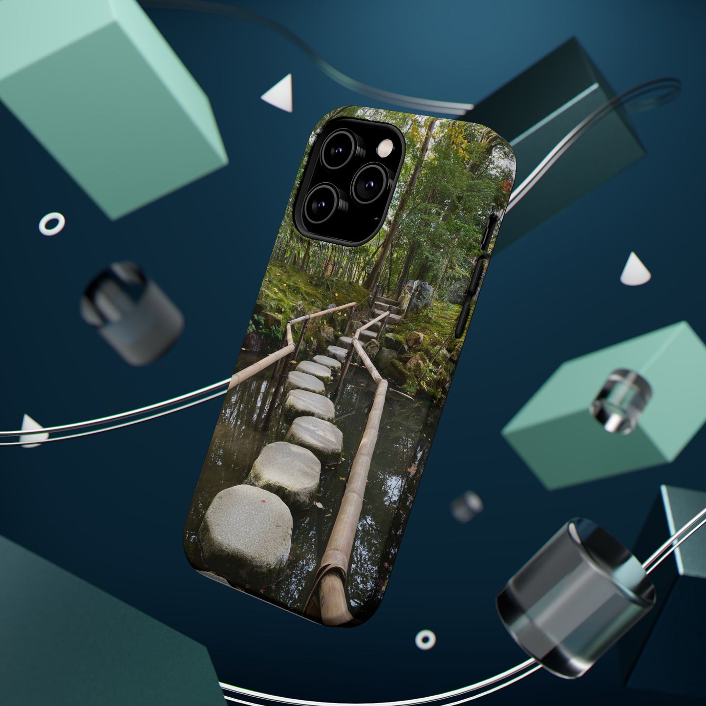 Nanzen-Ji Kyoto Stone Stepping Stones Impact-Resistant Phone Cases with Nature Design, Eco-Friendly Gift, Travel Accessories, Hiking Gear, Unique Phone Cover