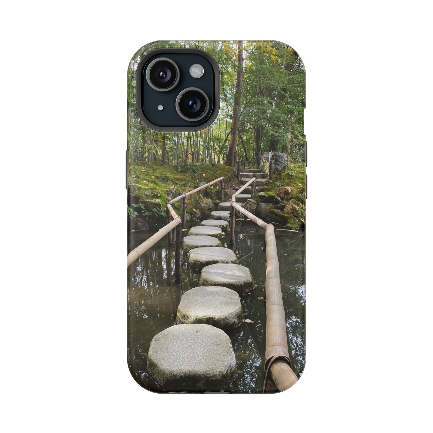 Nanzen-Ji Kyoto Stone Stepping Stones Impact-Resistant Phone Cases with Nature Design, Eco-Friendly Gift, Travel Accessories, Hiking Gear, Unique Phone Cover