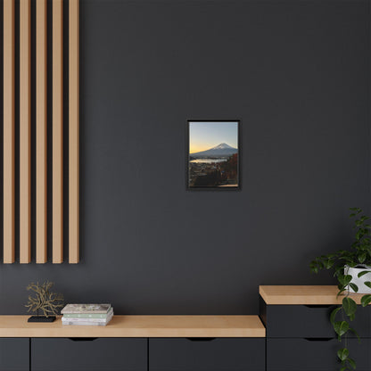 Mount Fuji at Sunset Framed Canvas Print — Japanese Landscape Wall Art