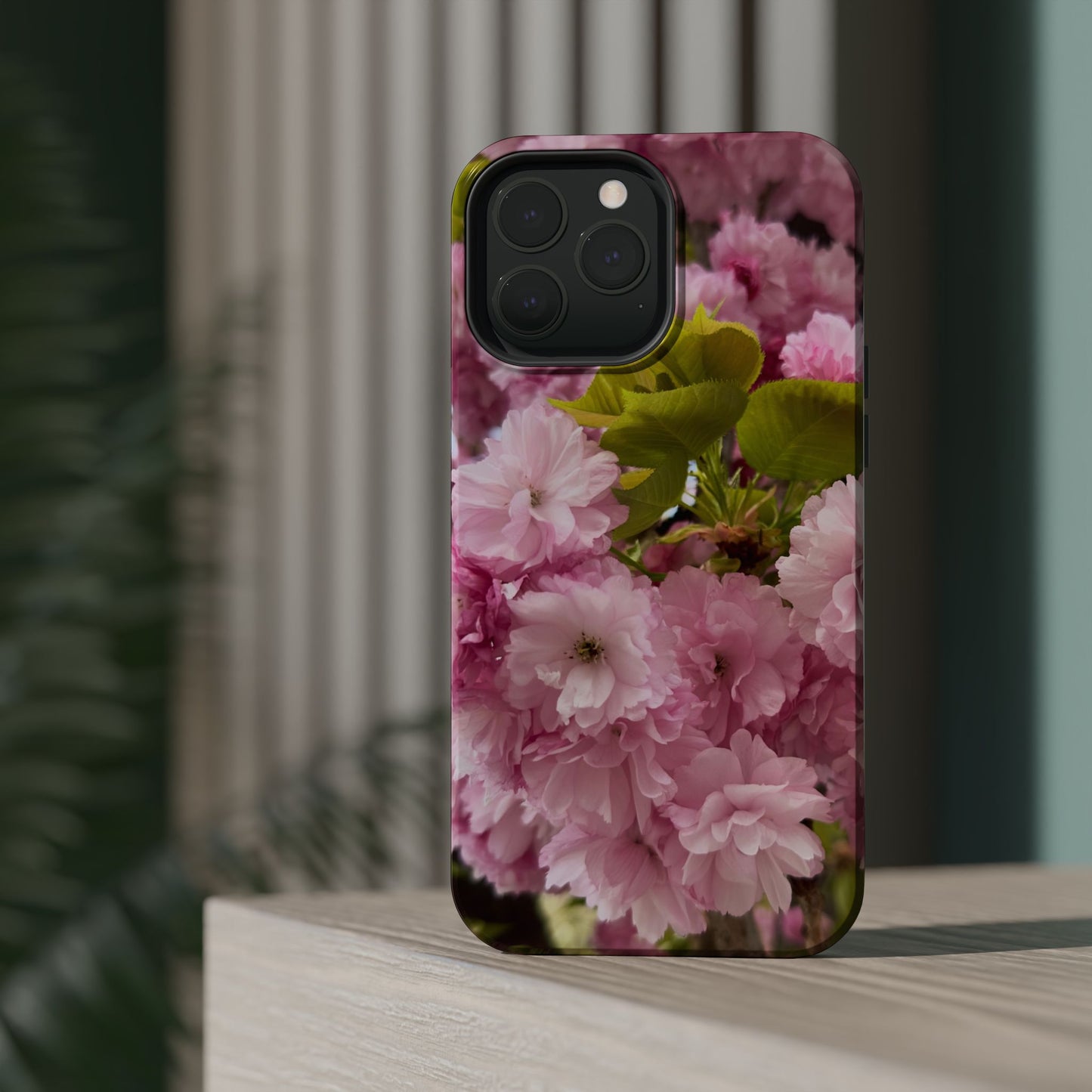 Cherry Blossoms Magnetic Floral Phone Cases, Impact-Resistant Phone Covers, Pink Cherry Blossom Cases, Unique Tech Accessories, Cute Gift for Her