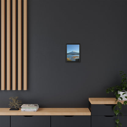 Mount Fuji Lake Framed Canvas Print — Japanese Landscape Wall Art