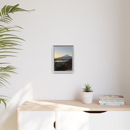 Mount Fuji at Sunset Framed Canvas Print — Japanese Landscape Wall Art