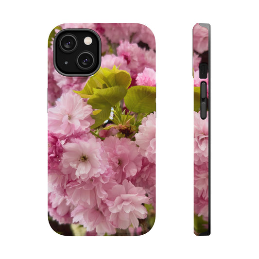 Cherry Blossoms Magnetic Floral Phone Cases, Impact-Resistant Phone Covers, Pink Cherry Blossom Cases, Unique Tech Accessories, Cute Gift for Her