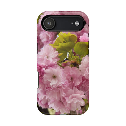 Cherry Blossoms Magnetic Floral Phone Cases, Impact-Resistant Phone Covers, Pink Cherry Blossom Cases, Unique Tech Accessories, Cute Gift for Her