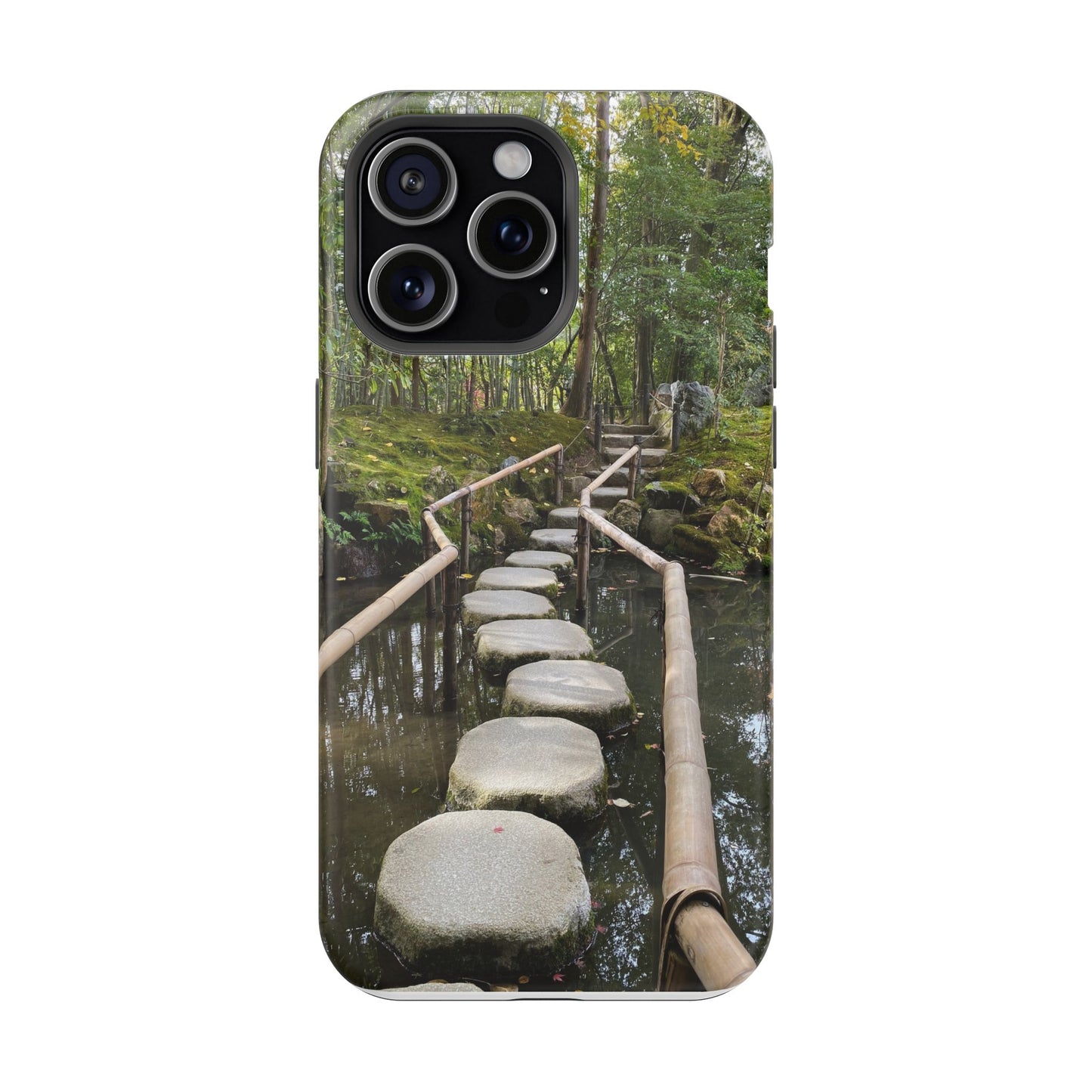 Nanzen-Ji Kyoto Stone Stepping Stones Impact-Resistant Phone Cases with Nature Design, Eco-Friendly Gift, Travel Accessories, Hiking Gear, Unique Phone Cover
