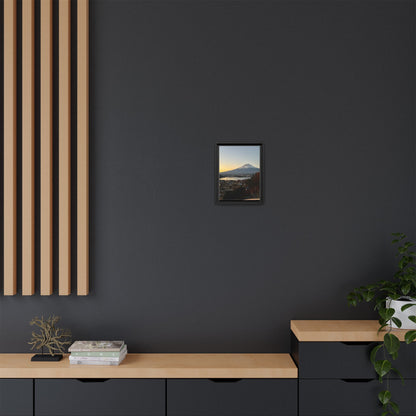 Mount Fuji at Sunset Framed Canvas Print — Japanese Landscape Wall Art