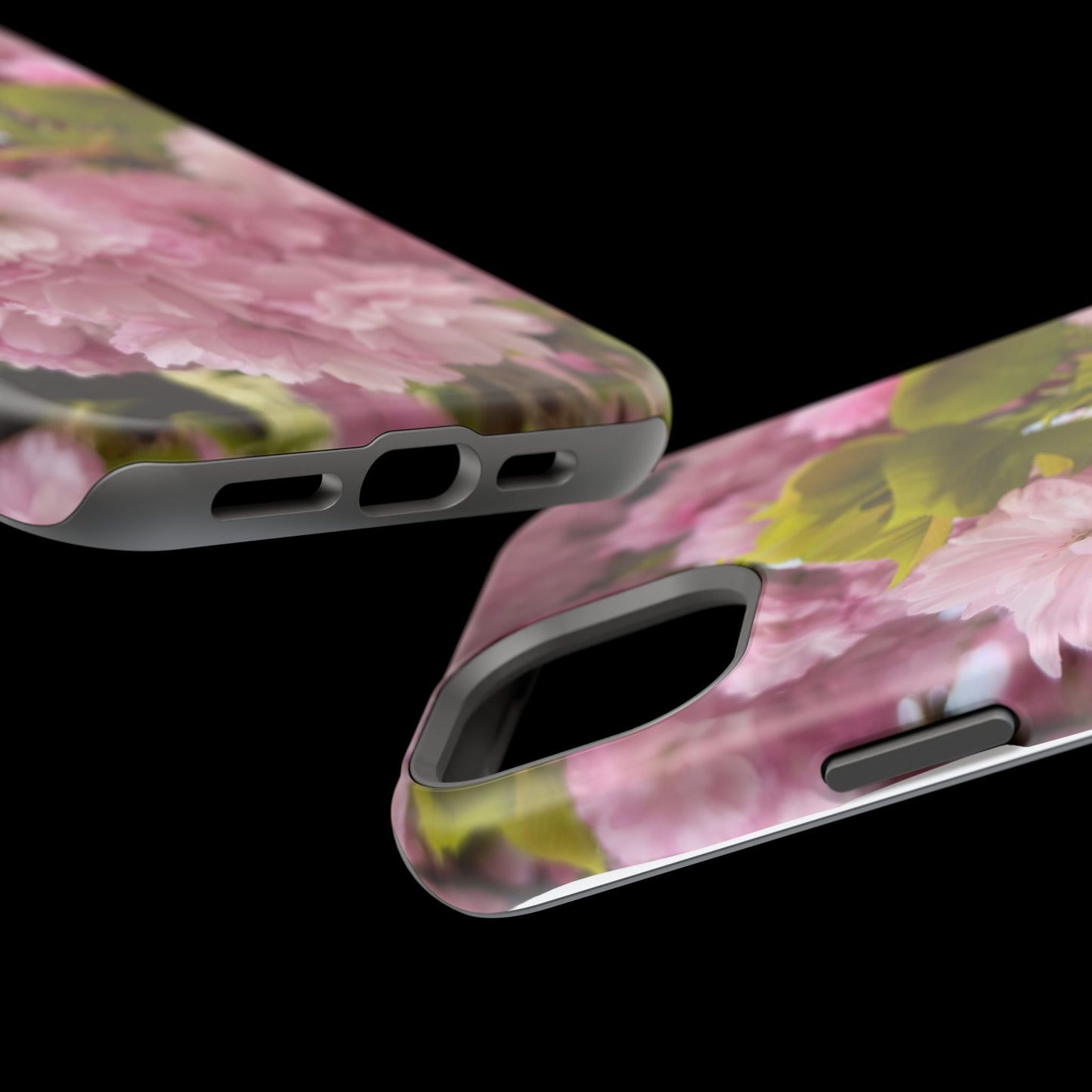 Cherry Blossoms Magnetic Floral Phone Cases, Impact-Resistant Phone Covers, Pink Cherry Blossom Cases, Unique Tech Accessories, Cute Gift for Her