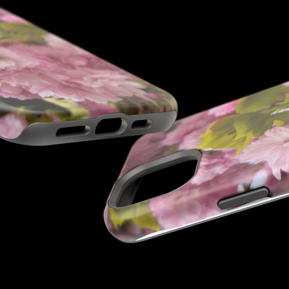 Cherry Blossoms Magnetic Floral Phone Cases, Impact-Resistant Phone Covers, Pink Cherry Blossom Cases, Unique Tech Accessories, Cute Gift for Her