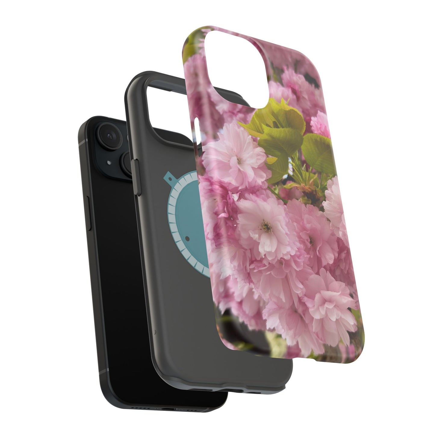 Cherry Blossoms Magnetic Floral Phone Cases, Impact-Resistant Phone Covers, Pink Cherry Blossom Cases, Unique Tech Accessories, Cute Gift for Her