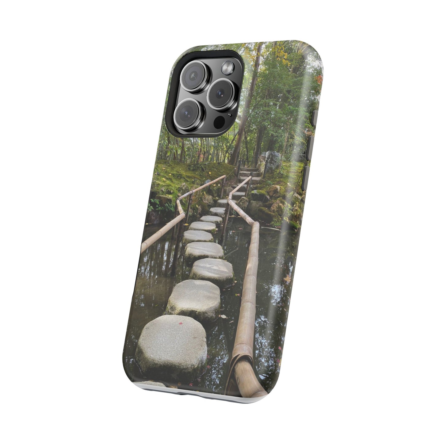 Nanzen-Ji Kyoto Stone Stepping Stones Impact-Resistant Phone Cases with Nature Design, Eco-Friendly Gift, Travel Accessories, Hiking Gear, Unique Phone Cover
