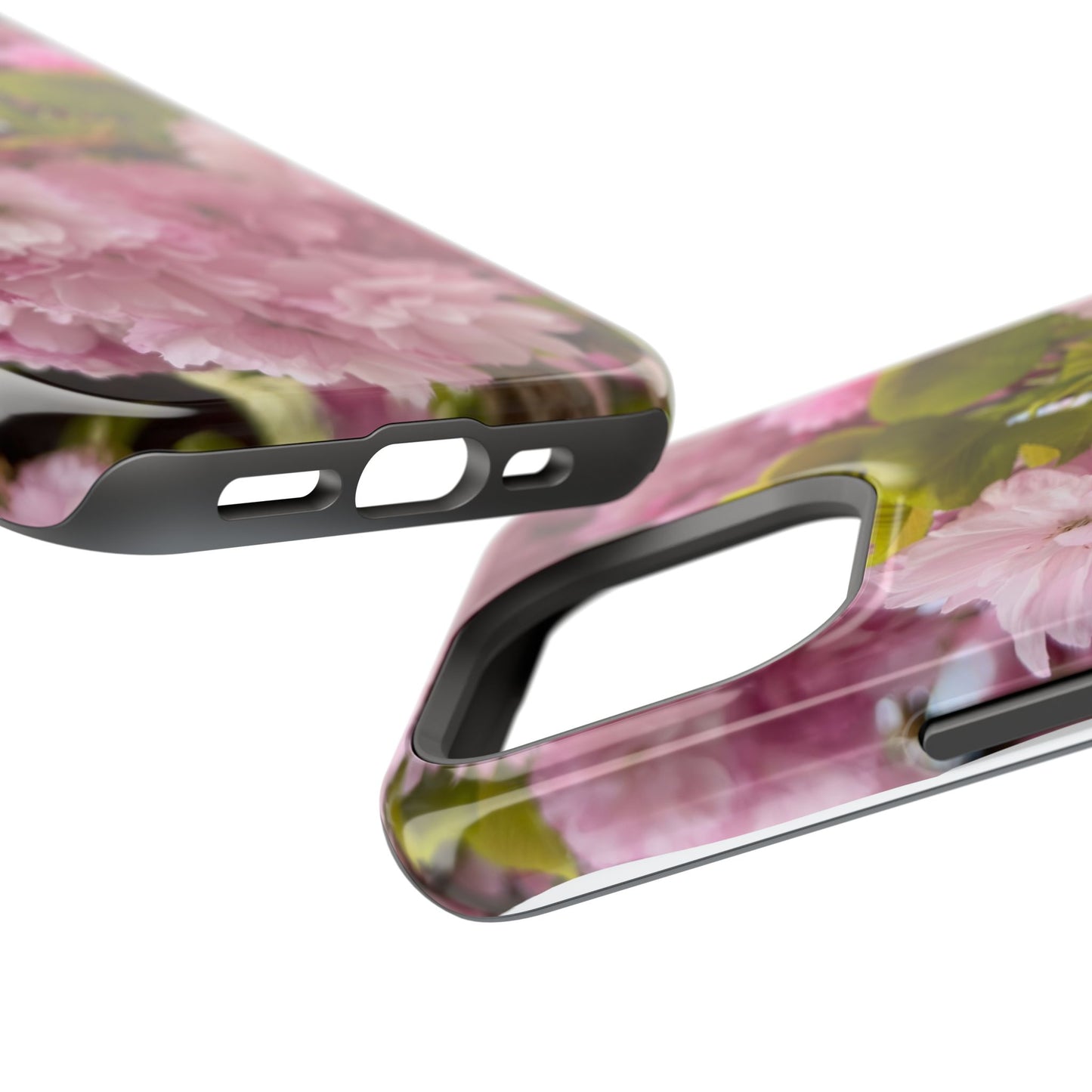 Cherry Blossoms Magnetic Floral Phone Cases, Impact-Resistant Phone Covers, Pink Cherry Blossom Cases, Unique Tech Accessories, Cute Gift for Her