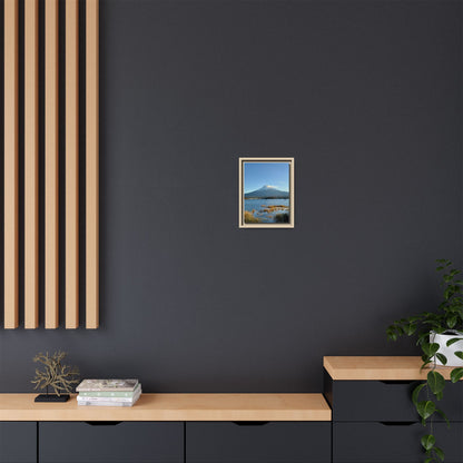 Mount Fuji Lake Framed Canvas Print — Japanese Landscape Wall Art