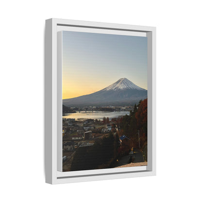 Mount Fuji at Sunset Framed Canvas Print — Japanese Landscape Wall Art