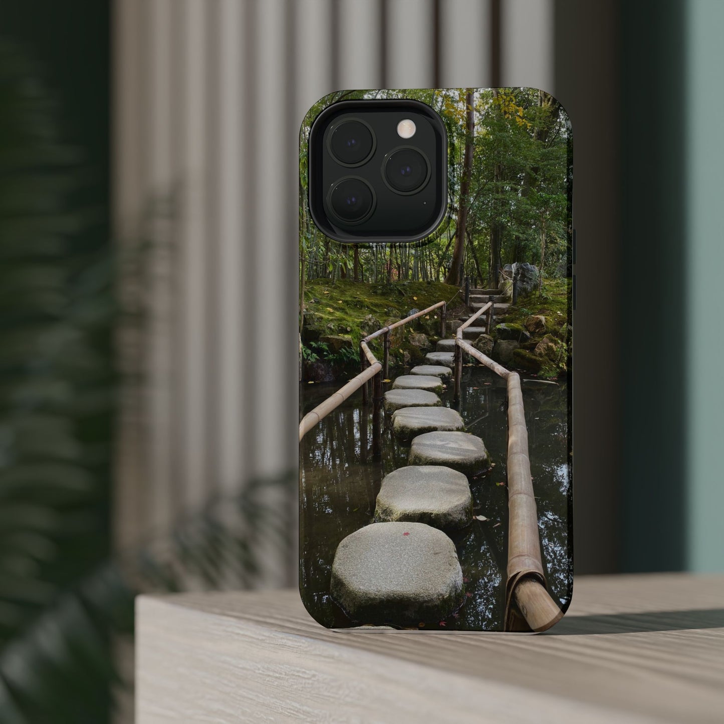 Nanzen-Ji Kyoto Stone Stepping Stones Impact-Resistant Phone Cases with Nature Design, Eco-Friendly Gift, Travel Accessories, Hiking Gear, Unique Phone Cover