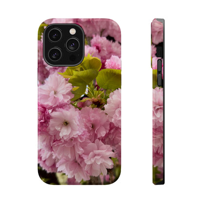 Cherry Blossoms Magnetic Floral Phone Cases, Impact-Resistant Phone Covers, Pink Cherry Blossom Cases, Unique Tech Accessories, Cute Gift for Her