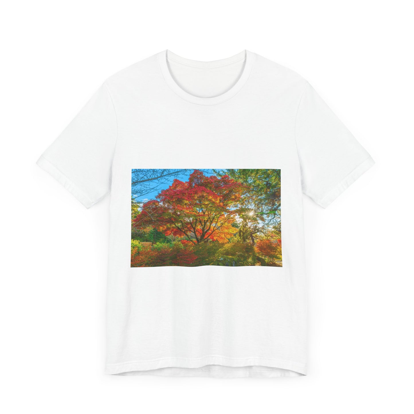 Kyoto Autumn Tree Unisex Short Sleeve Tee - Nature Inspired Fall Shirt
