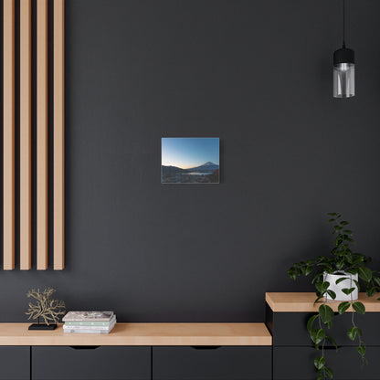 Mount Fuji Sunrise Canvas — Lake Kawaguchi Dawn Over Town Wall Art, Japan