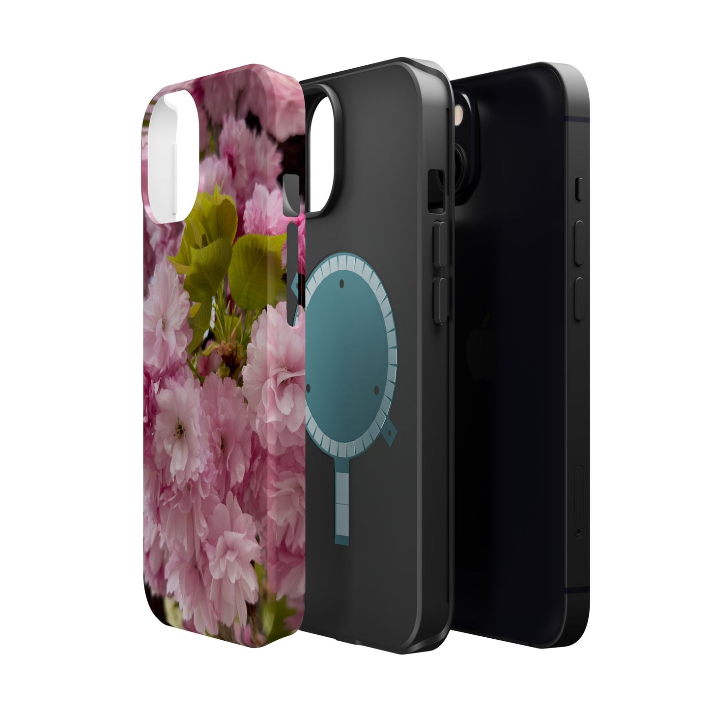 Cherry Blossoms Magnetic Floral Phone Cases, Impact-Resistant Phone Covers, Pink Cherry Blossom Cases, Unique Tech Accessories, Cute Gift for Her