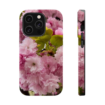 Cherry Blossoms Magnetic Floral Phone Cases, Impact-Resistant Phone Covers, Pink Cherry Blossom Cases, Unique Tech Accessories, Cute Gift for Her