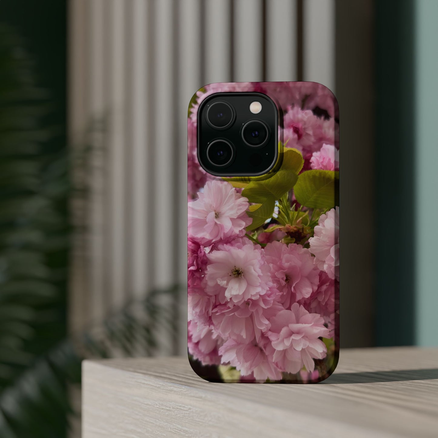 Cherry Blossoms Magnetic Floral Phone Cases, Impact-Resistant Phone Covers, Pink Cherry Blossom Cases, Unique Tech Accessories, Cute Gift for Her